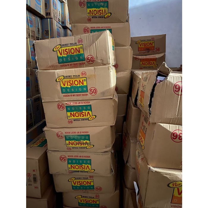 Jual Buku Tulis BOXY VISION 50 lembar 1 pak (10 buku)/ SD / SMP MURAH ...