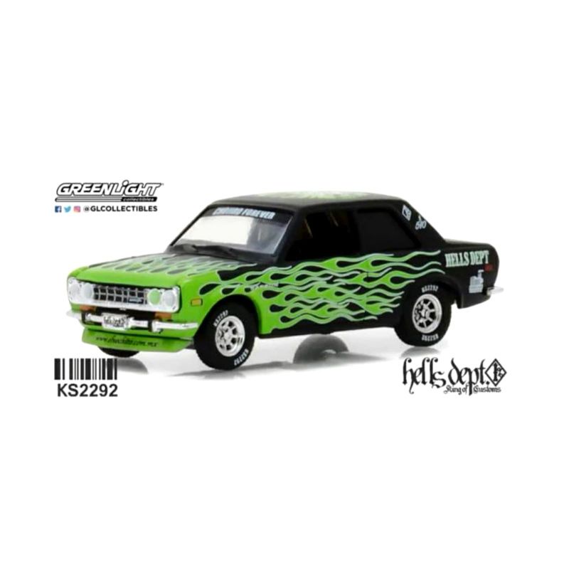Jual Green Light 1/64 Hells Dept Version 1 diecast Datsun 510