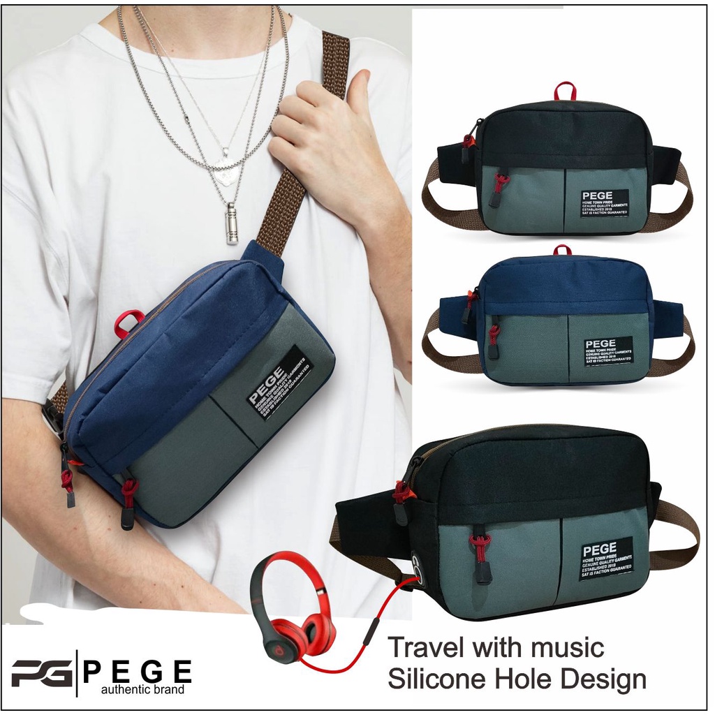 Jual Tas Selempang Bahu Pria PEGE Frey Slingbag Casual Simpel - PG 8944 ...
