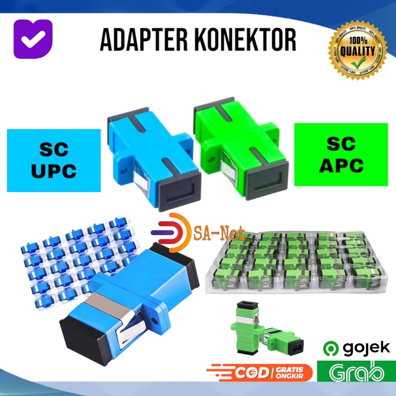 Jual 10 PCS FIBER OPTIC BARREL ADAPTER SC UPC / SC APC | Shopee Indonesia