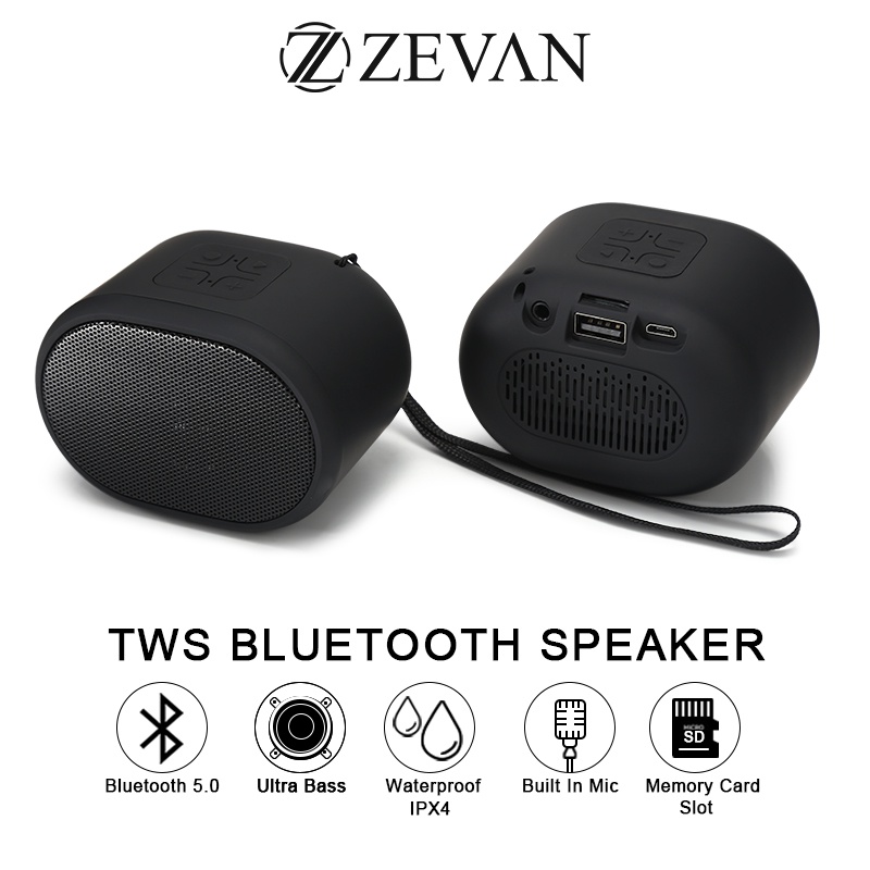 Jual ZEVAN Speaker Bluetooth Wireless Portable TWS 5.0 Super Xtra Bass ...