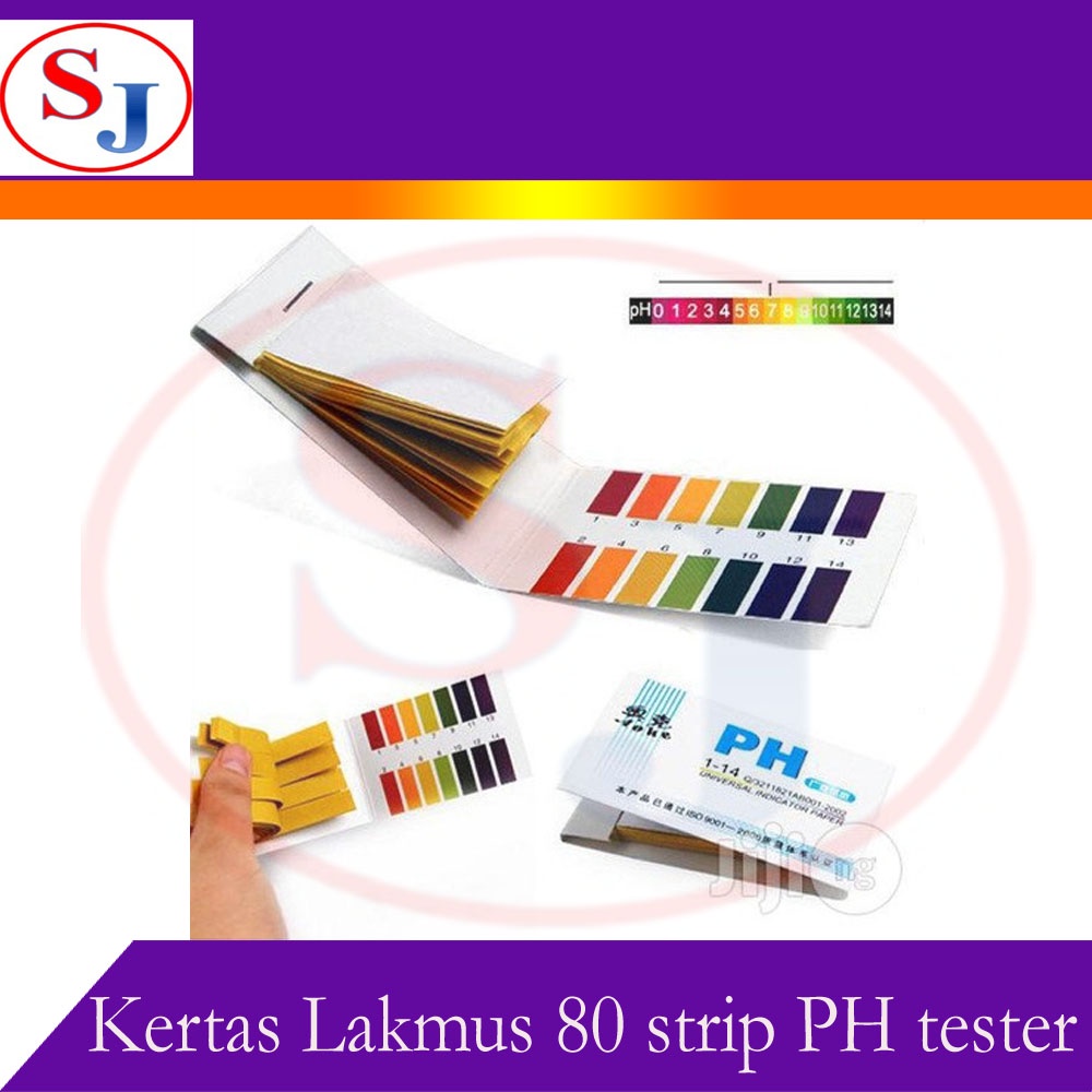 Jual PH Test paper / kertas PH meter / kertas Lakmus 80 strip PH tester ...