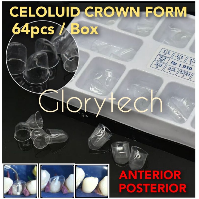 Jual Crown Form Dental Crown Transfaren / Dental Celoluid Form Crown ...