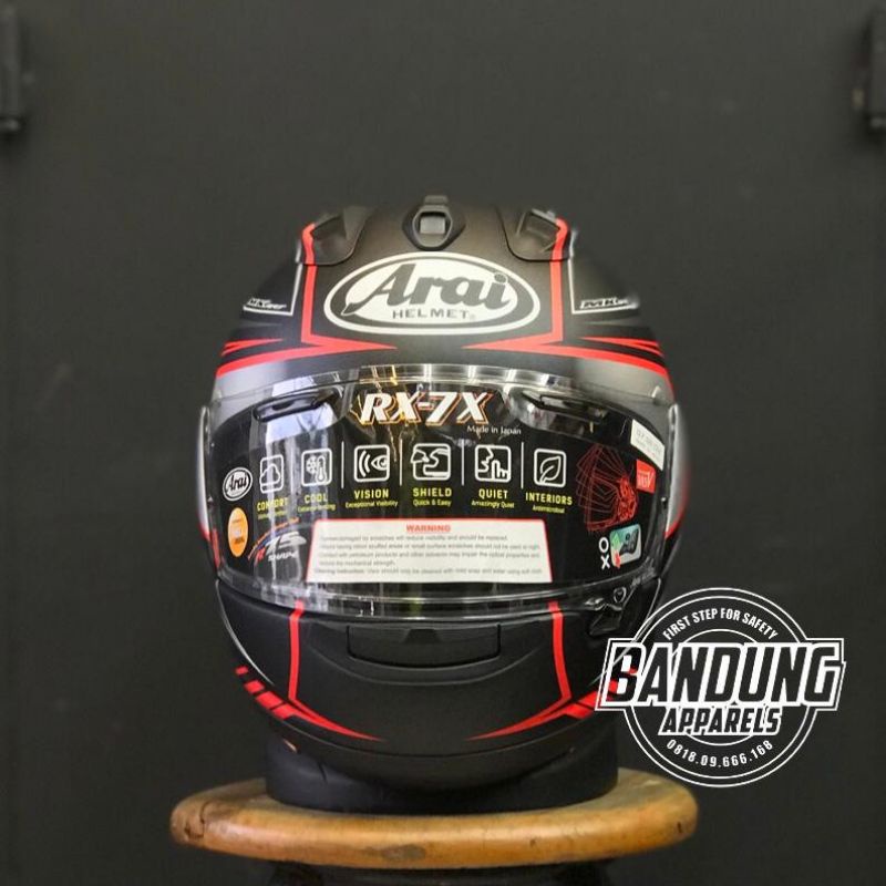 Jual Arai RX7X Full Face Arai Maze Black Frost Arai SNI Japan