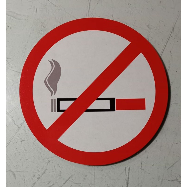 Jual dilarang merokok larangan tanda sign akrilik mika peringatan rokok ...
