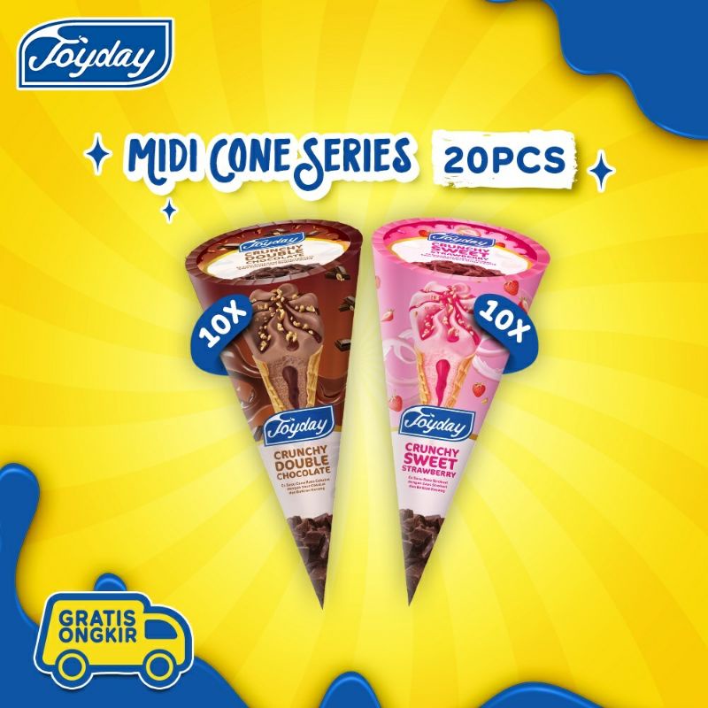 Jual Joyday ice cream Midi Cone Series / es krim Joy Day | Shopee Indonesia