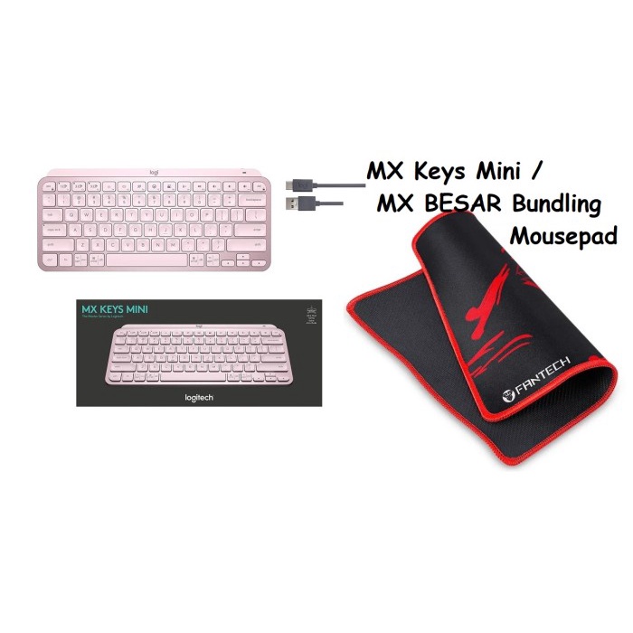 Jual Logitech MX Keys Mini Wireless Illuminated Keyboard PINK auar1u590 ...