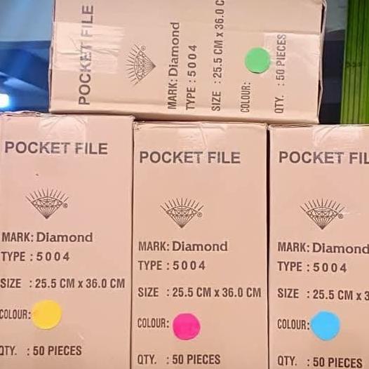 Jual Map Diamond pocket file 5004 ( isi 50 pcs) | Shopee Indonesia