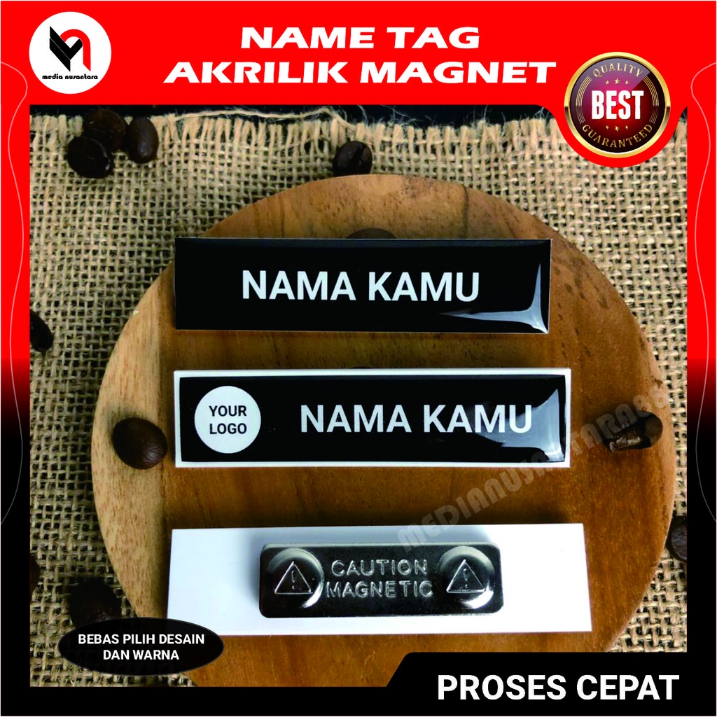 Jual Name Tag Akrilik Magnet | Shopee Indonesia