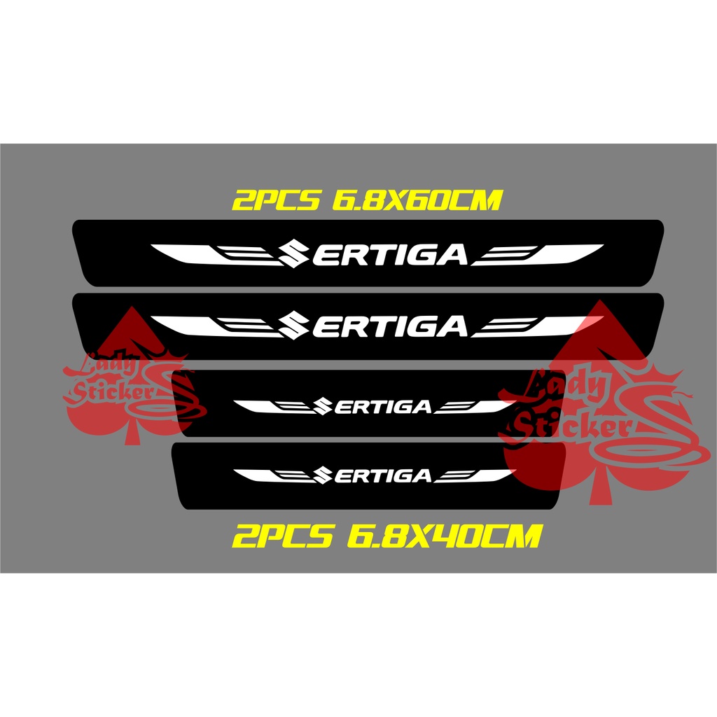 Jual Pcs Sticker Sill Plate Carbon D Mobil Ertiga Sticker Karbon D Pelindung Pijakan Bumper