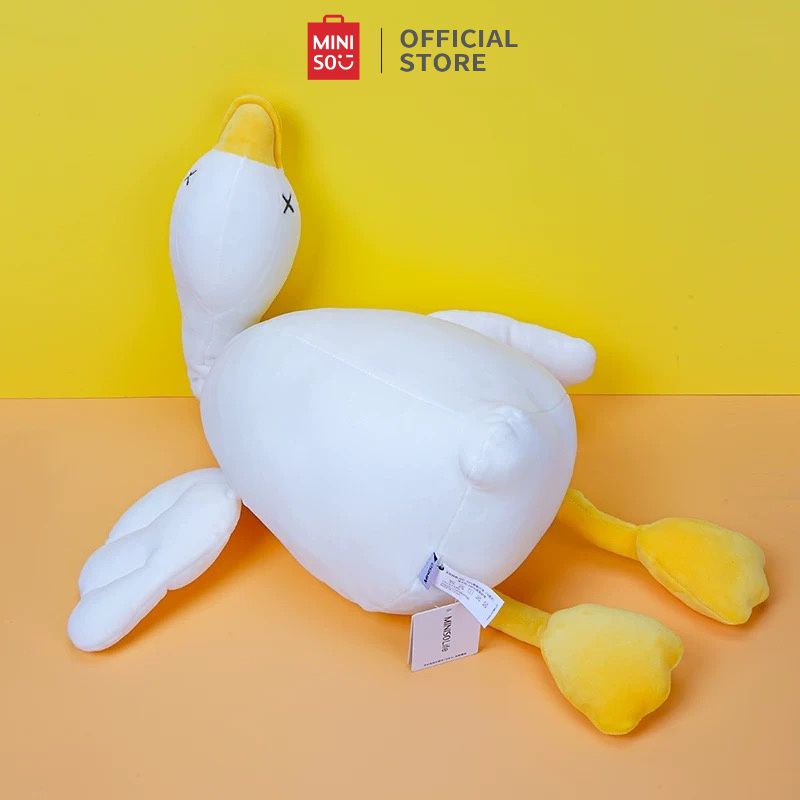 Jual MINISO boneka angksa lucu dan unik- White Goose Series Lying Plush ...