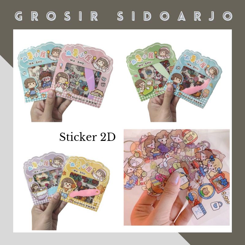 Jual Stiker 2D Mashu / Sticker 2 Dimensi / Sticker Kartun Korea ...