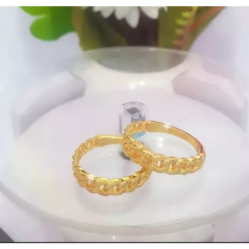 Jual Cincin model rantai lapis emas | Shopee Indonesia
