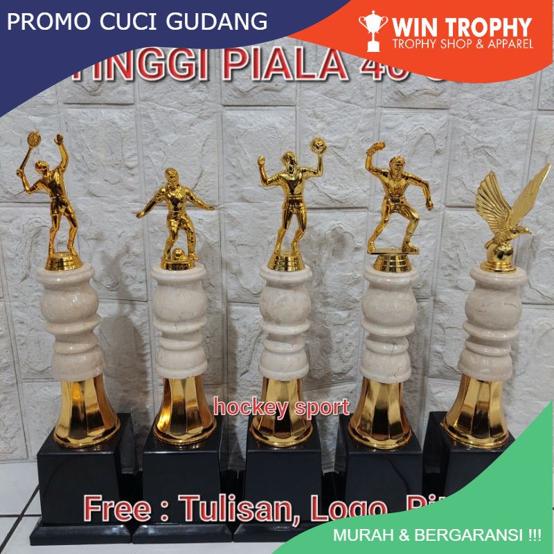 Jual Promo Trophy Piala Marmer Badminton Voli Bola Tenis Meja