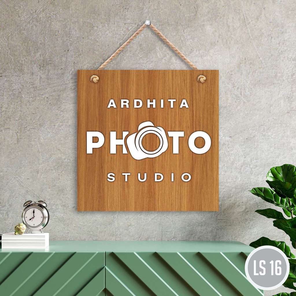 Jual (SEHARI JADI) PAPAN LOGO PHOTO STUDIO KAYU HURUF TIMBUL AKRILIK