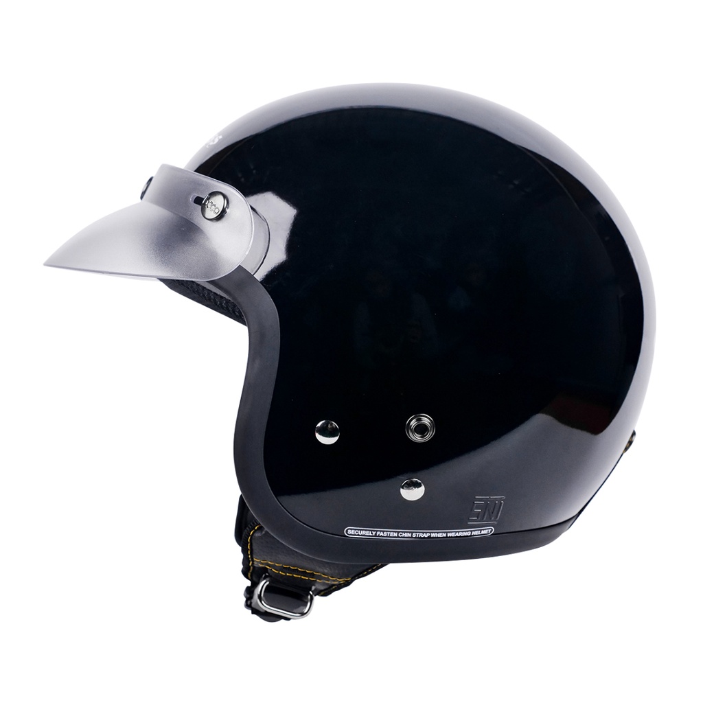Jual Cargloss CFM Retro Pet Mini Helm Half Face - Deep Black | Shopee ...