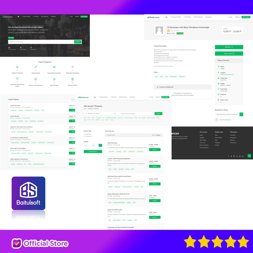 Jual SOURCE CODE APLIKASI QUICKLANCER - FREELANCE SERVICES MARKETPLACE ...