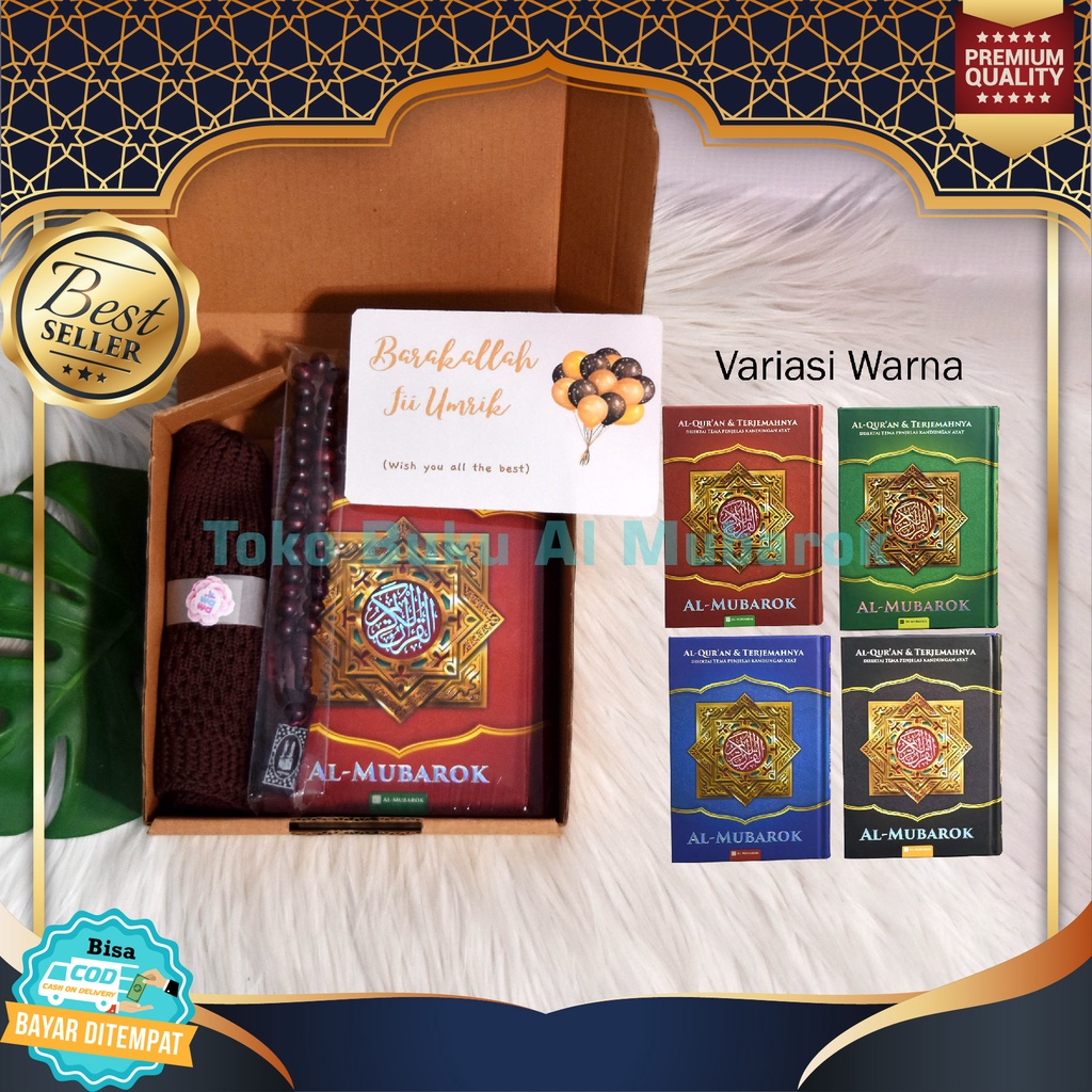 Jual Hampers Gift A6 Isi Al-Quran, Tasbih Kayu & Peci Rajut Hampers ...