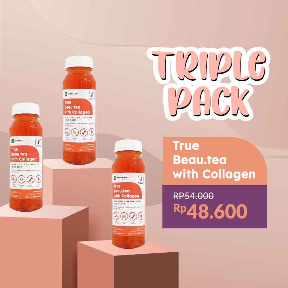 Jual Herbaleo Triple Pack True Beau Tea With Collagen 250ml Teh ...
