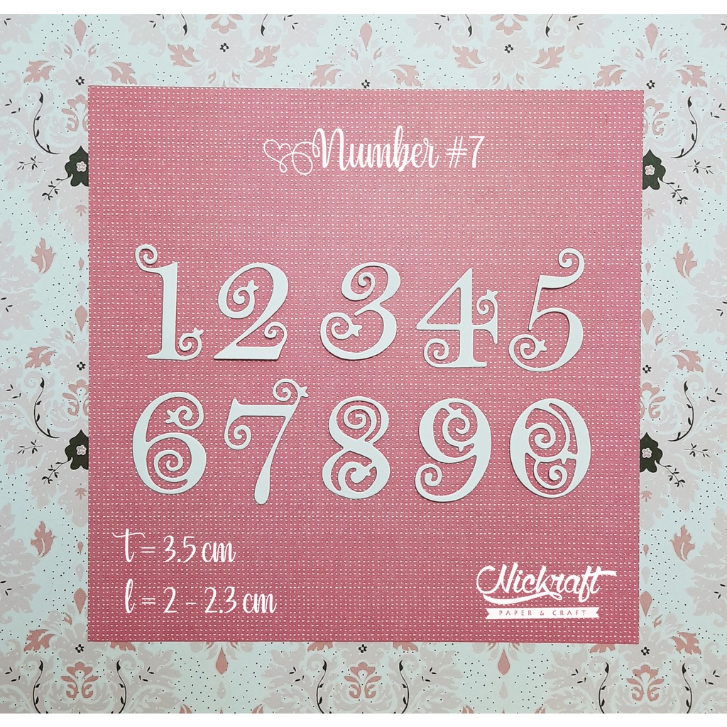 Jual NUMBER #7 - Hiasan Scrapbook Alfabet Tulisan Angka Huruf Kertas ...