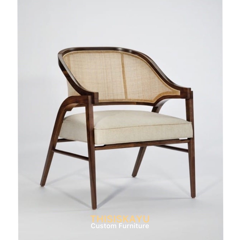 Jual Kursi Makan Kayu Jati Mix Anyaman Rotan Kursi Kayu Jati Asli