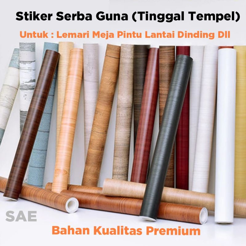 Jual Wallpaper kayu premium tebal/Stiker kayu/Sticker kayu/Stiker meja
