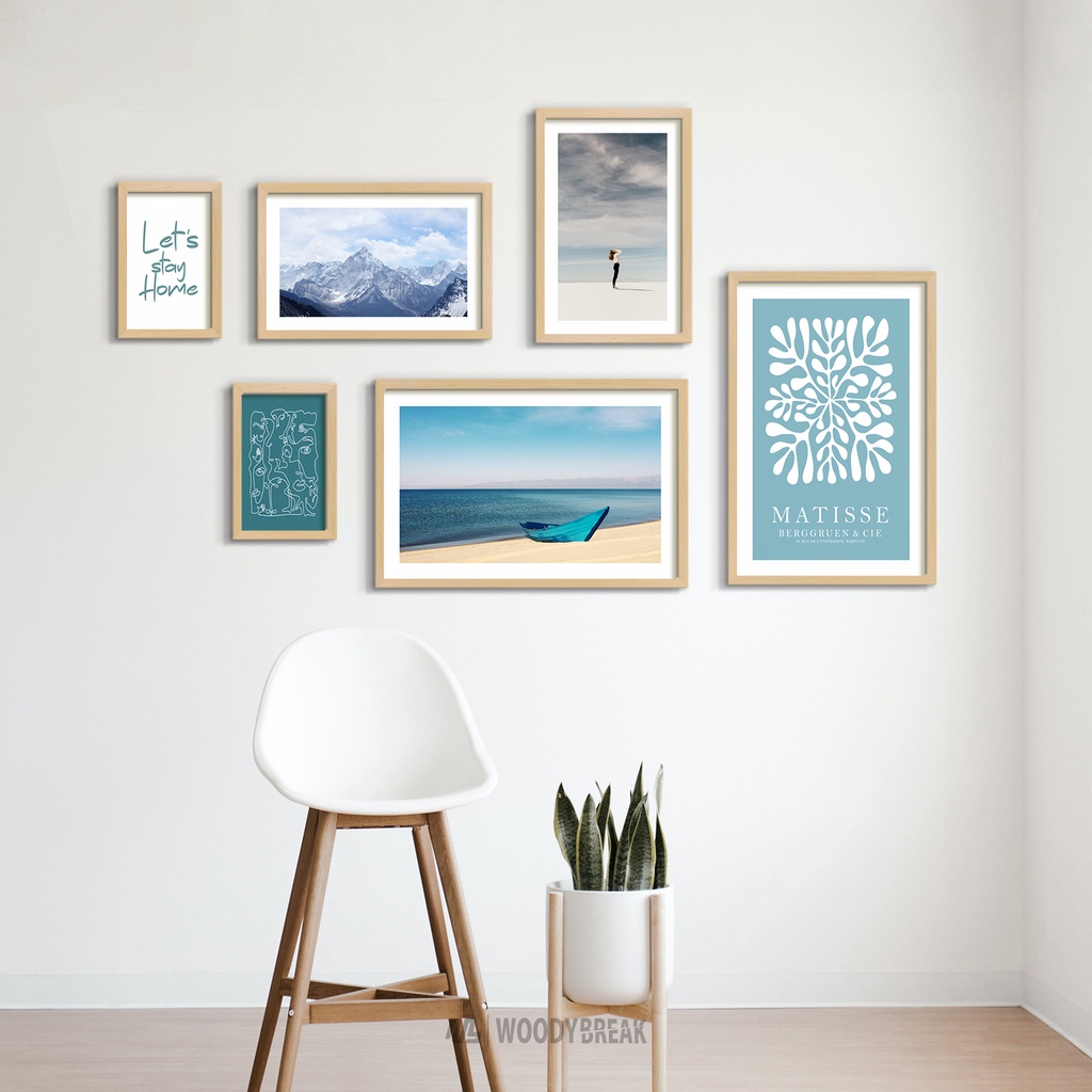 Jual Frame Kayu Natural Kolase Dinding Frame Bingkai Foto Wall Decor ...