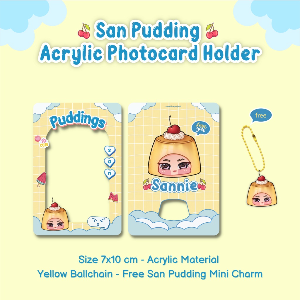 Jual San Pudding Acrylic Photocard Holder (ATEEZ) - Pre Order | Shopee ...