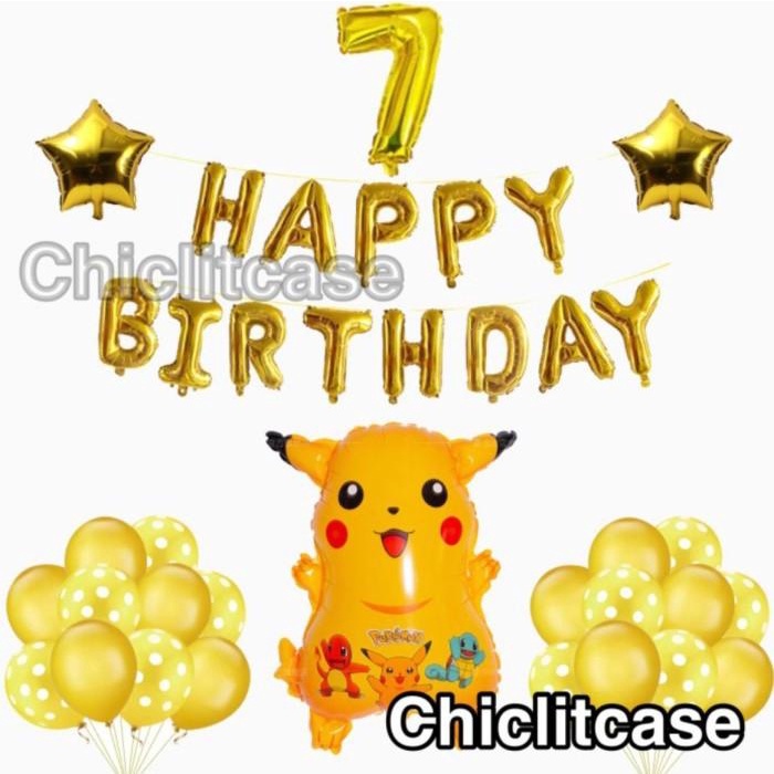 Jual Paket Balon Minion Balon Pikachu Pokemon Dekorasi Ulang Tahun Shopee Indonesia