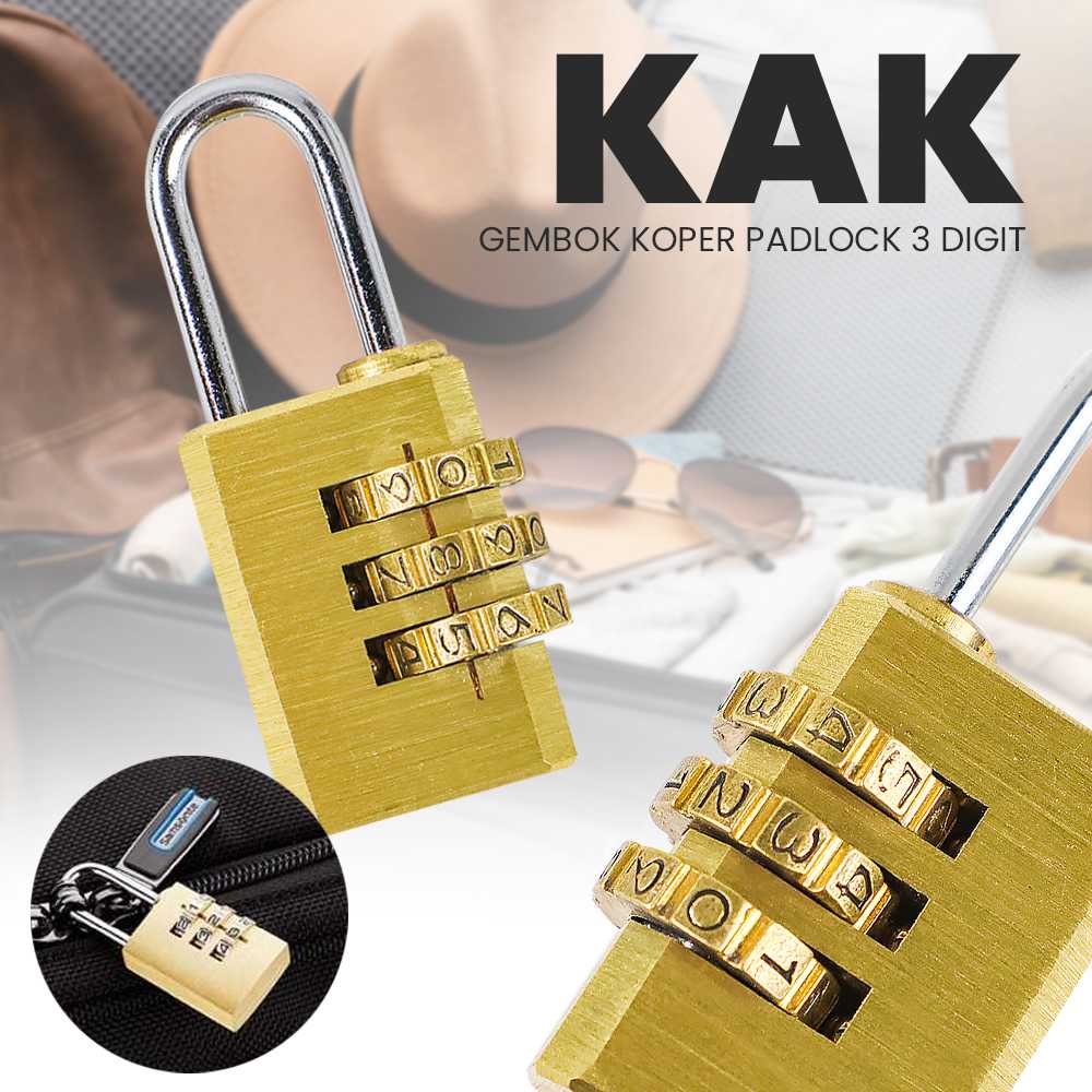 Jual GEMBOK KOPER KODE / GEMBOK PIN ANGKA / GEMBOK KUNCI TAS / KUNCI ...