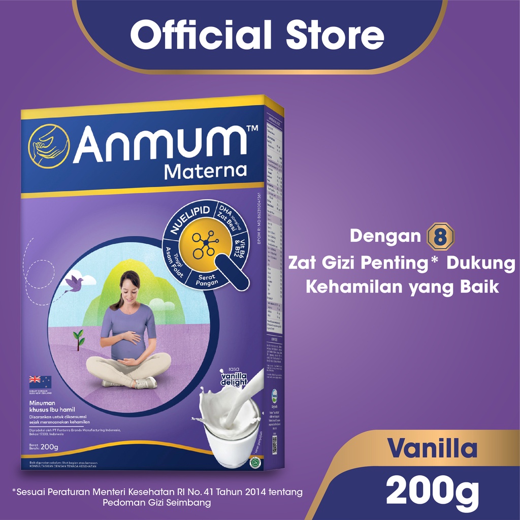 Jual Anmum Materna Susu Nutrisi Ibu Hamil Vanilla Delight 200g Shopee Indonesia 7478