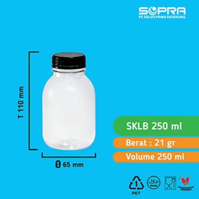 Jual Botol 250 ml Gendut / Botol 250ml SKLB / Botol Gendut Mini KHUSUS ...