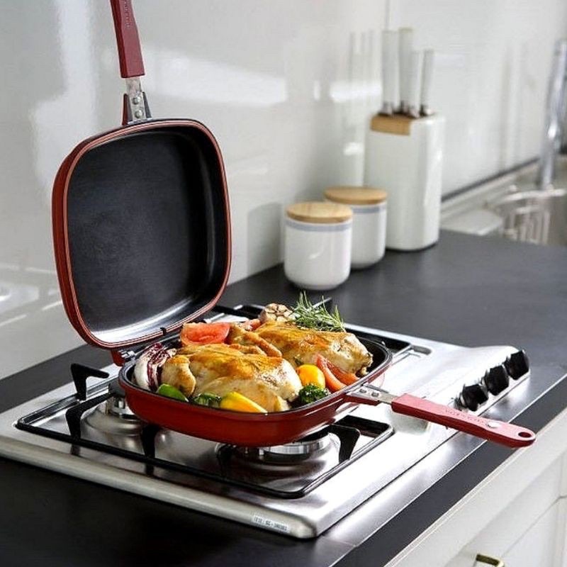 Jual Happy Call Double Pan 32 cm Jumbo Korea Grill Pan Pemanggang 2