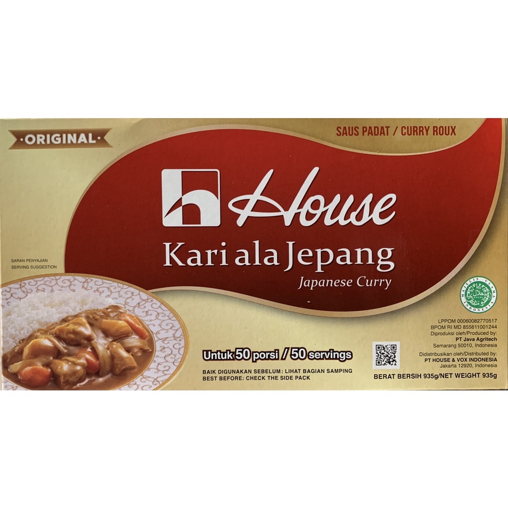 Jual Halal House Curry / Bumbu Kari / Kare Ala Jepang (Roux) 935 Gr