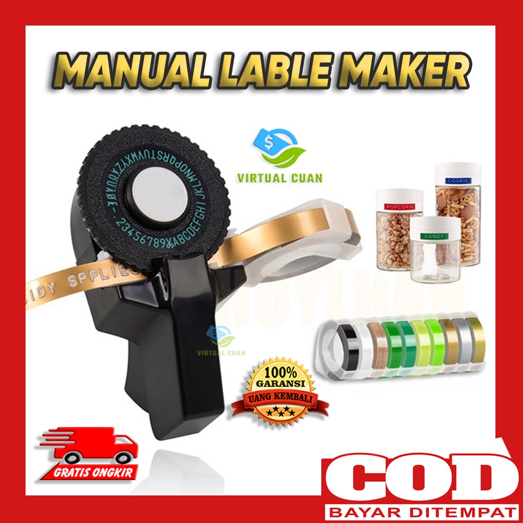 Jual MOTEX dymo embossing label maker / Mesin Printer Label Mini 3d