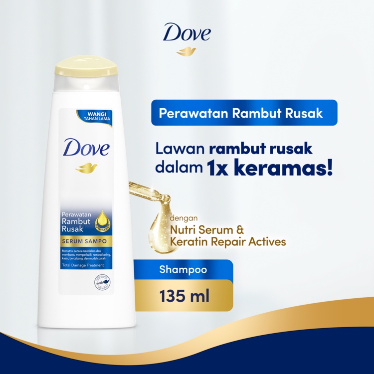 Jual Dove Shampo Perawatan Rambut Rusak Sampo 135 ML Shopee Indonesia