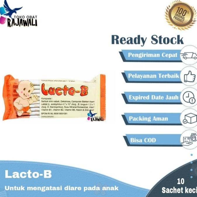 Jual Lacto B Untuk Melancarkan Pencernaan Anak Per Pack ( 10 Sachet ...