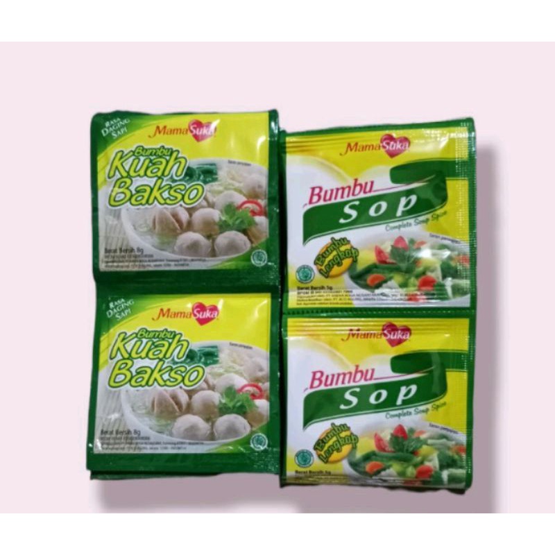 Jual Mamasuka Bumbu Kuah Bakso Dan Kuah Sop Sachet Isi 12 Shopee