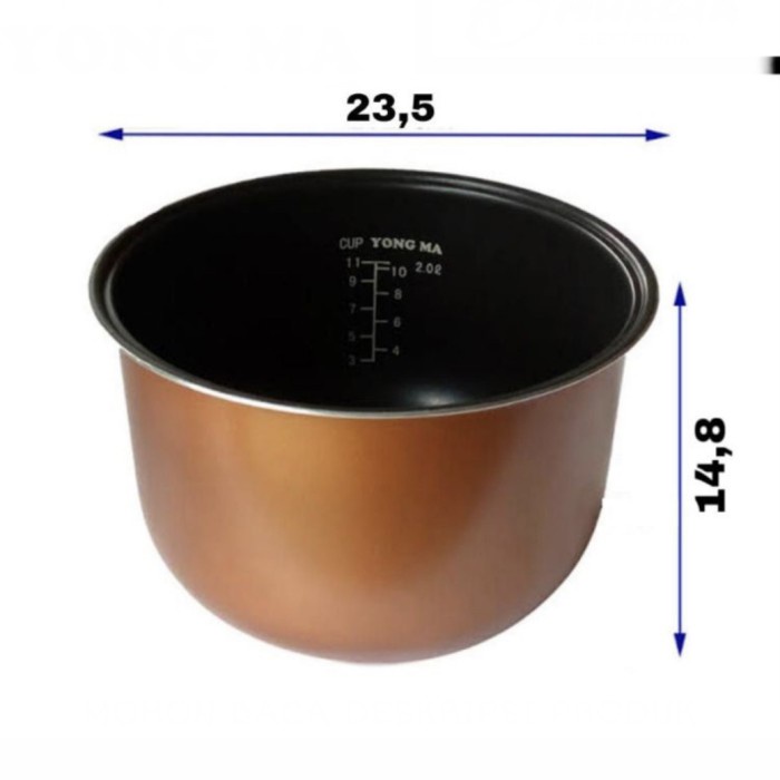 Jual Rcook [ Yong Ma ] Panci Teflon Yongma - Inner Pot - Original Gold ...