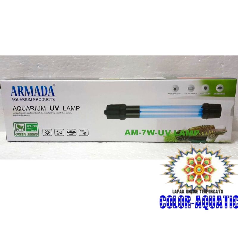 Jual Lampu uv aquarium ARMADA AM UV 7W ultraviolet pembersih algae