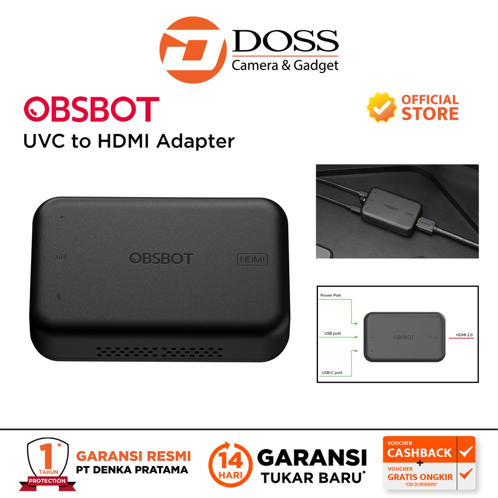 Jual Obsbot 4K UVC cam to HDMI Adapter Converter Shopee Indonesia