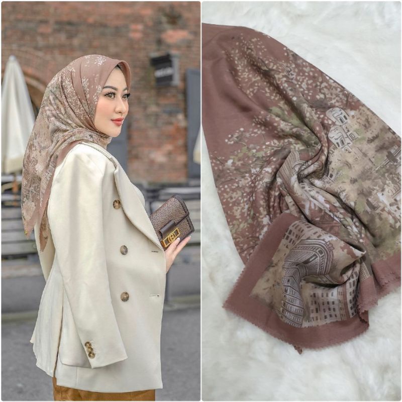 Jual Jilbab Segiempat Motif Voal Lc ecer Grosir | Shopee Indonesia