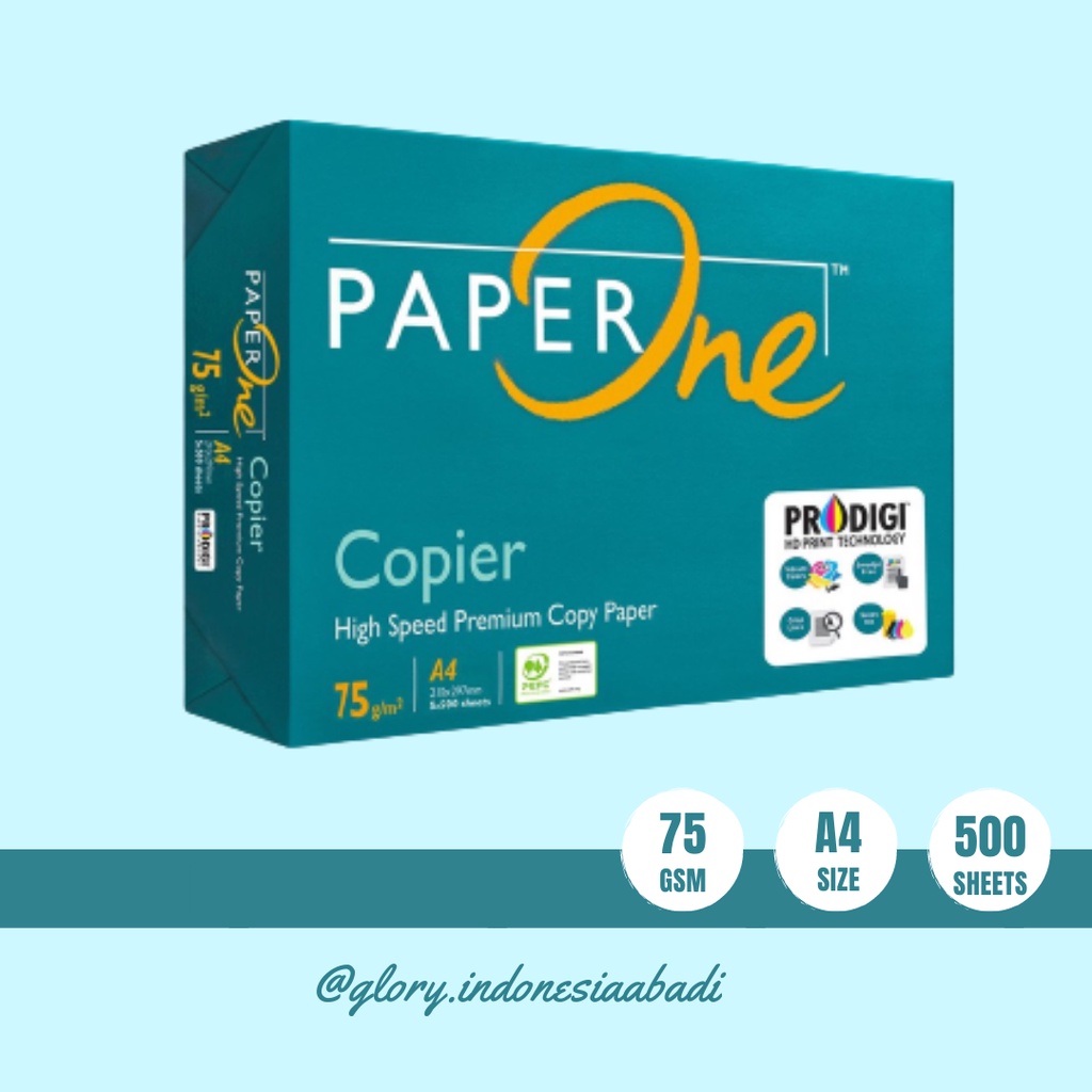 Jual Paperone A4 75gr Copier 1 Rim 500 Lembar Kertas Hvs Fotocopy