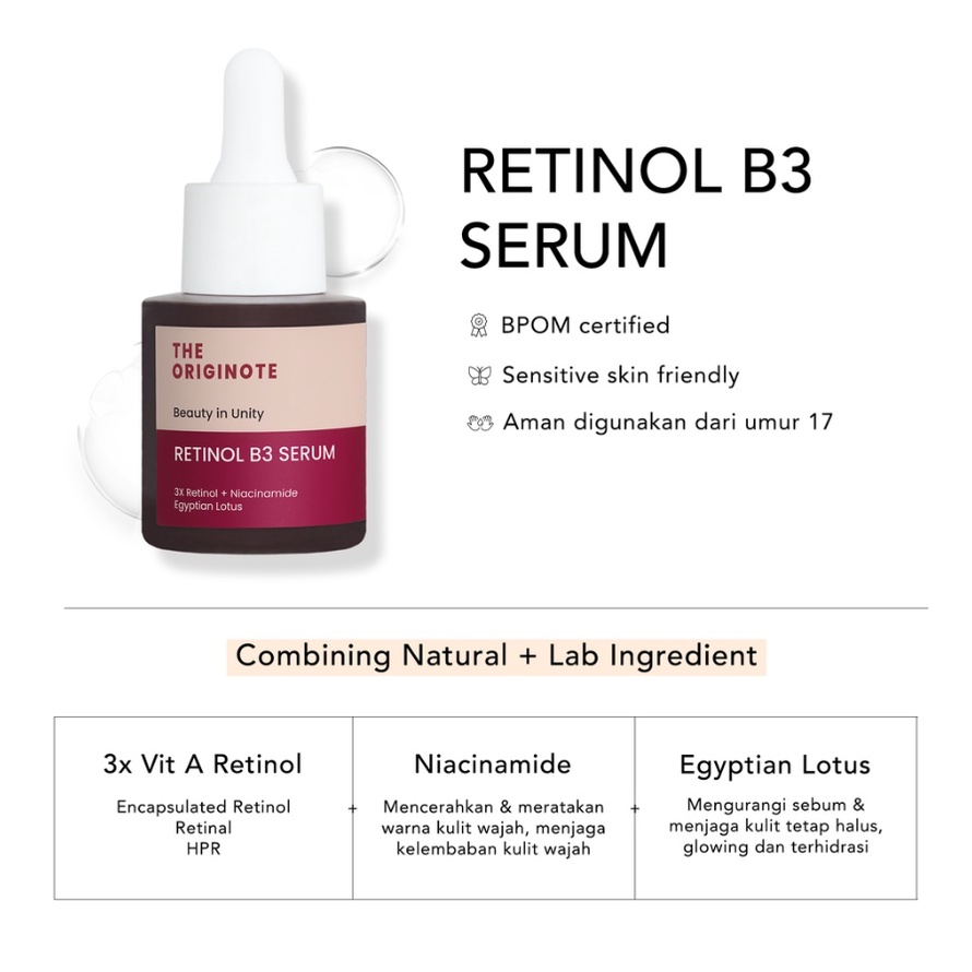 Jual The Originote Retinol B3 Serum 20ml - Serum Anti Aging Menyamarkan ...