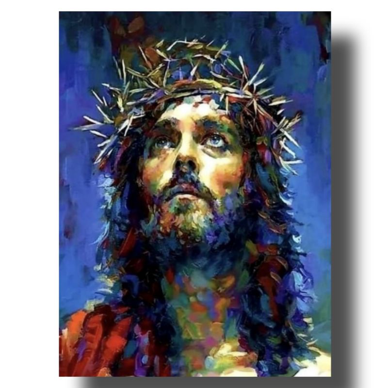 Jual lukisan kanvas yesus uk 90*120cm | Shopee Indonesia