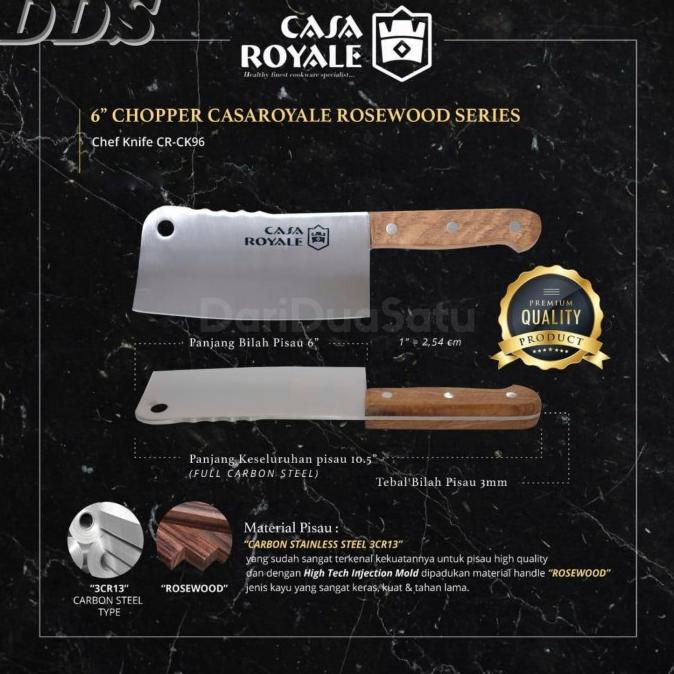 Jual Pisau Golok Dapur Daging Casa Royale Rosewood Premium Carbon Stainles Shopee Indonesia