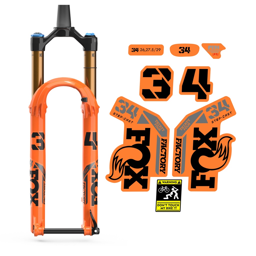 Jual Sticker Decal Fork Fox 34 MTB Mountain Bike Sepeda Decal sticker ...