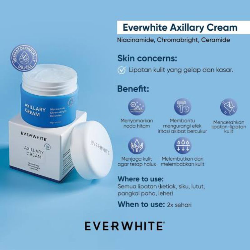 Jual Everwhite Axillary Cream Underarm Ketiak 15gr | Shopee Indonesia