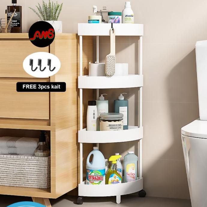 Jual Rak kamar mandi rak dapur portable rak troli plastik rak toilet