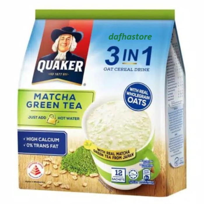 Jual [NEW] QUAKER Matcha Green Tea 3in1 Oat Cereal Drink ( 12Sachet x